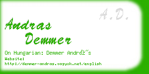 andras demmer business card